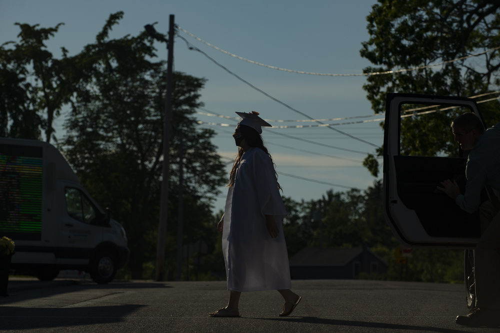 Socially distant graduation day